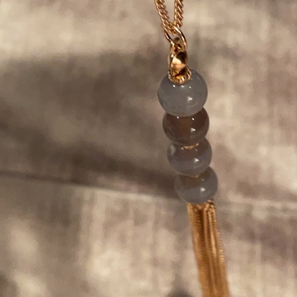 Grey Tassel Necklace - Picture 5 of 9